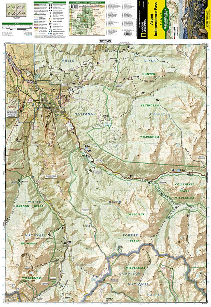 National Geographic Aspen, Independence Pass Maps 4 National Geographic Aspen, Independence Pass Maps