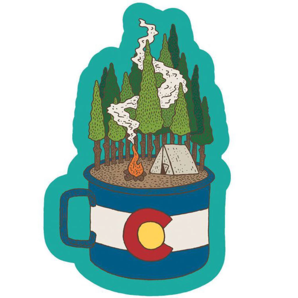 Sticker Art Colorado Camp Cup Sticker 3 Sticker Art Colorado Camp Cup Sticker