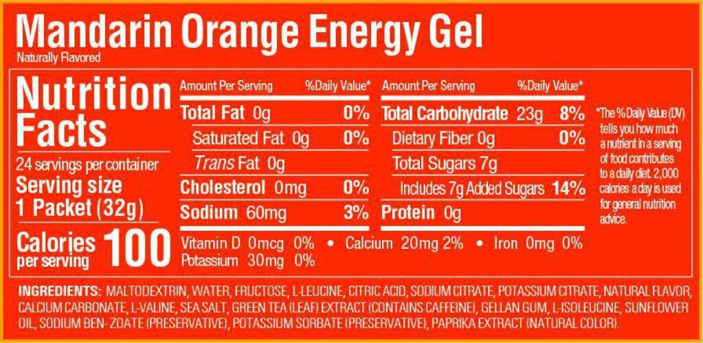 GU Energy Labs Energy Gel - Mandarin Orange Camp & Trail Food/Energy Products 4 GU Energy Labs Energy Gel - Mandarin Orange Camp & Trail Food/Energy Products