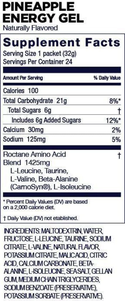 GU Energy Labs Camp & Trail Food/Energy Products Roctane Energy Gel - Pineapple 4 GU Energy Labs Camp & Trail Food/Energy Products Roctane Energy Gel - Pineapple