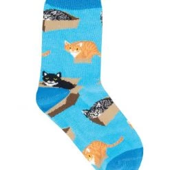 SockSmith Kids' "CAT IN A BOX" SOCKS
