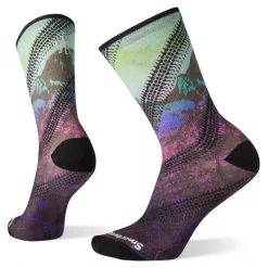 Smartwool Women's Cycle Zero Cushion Mountain Print Crew Socks 7 Smartwool Women's Cycle Zero Cushion Mountain Print Crew Socks
