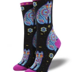 SockSmith WOMEN'S LAUREL BURCH "THANKS CAT" SOCKS