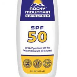 Rocky Mountain Sunscreen 6-oz Bottle SPF 50 Refillable Sunscreen Lotion Health & Safety