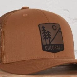 Classic State Colorado Mts & Tree Badge Snapback