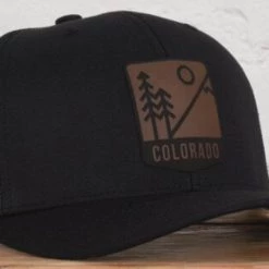 Classic State Colorado Mts & Tree Badge Snapback