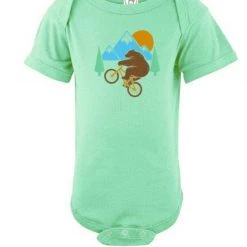 YoColorado Wheelie Bear Baby Onesie Shirts