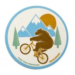 YoColorado Wheelie Bear Mountain Bike Sticker Stickers/Patches