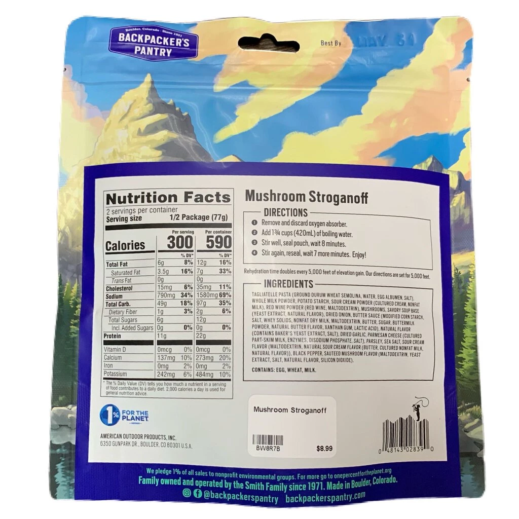 Backpacker's Pantry Mushroom Stroganoff 4 Backpacker's Pantry Mushroom Stroganoff