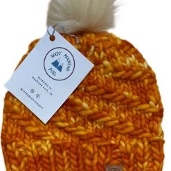 Rocky Mountain Purl Handknit Wool Pom Beanie - Whirl Stream