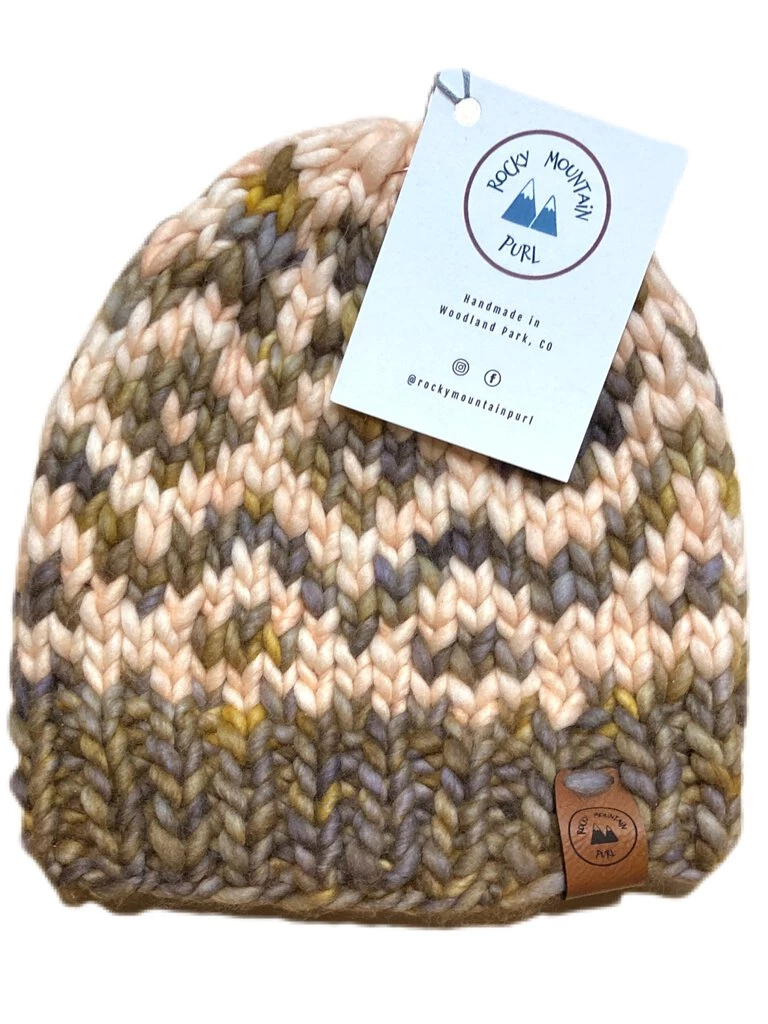 Rocky Mountain Purl Handknit Wool Beanie - Diamond Peak 3 Rocky Mountain Purl Handknit Wool Beanie - Diamond Peak