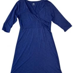 Horny Toad Women Flexcel Faux Wrap 3/4 Sleeve Dress