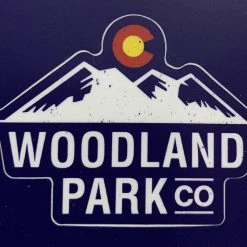 Colorado GearLab Woodland Park Cut-Out Sticker (Blue) Stickers/Patches