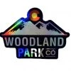 Colorado GearLab Woodland Park Cut-Out Sticker (Holographic Blue) Stickers/Patches